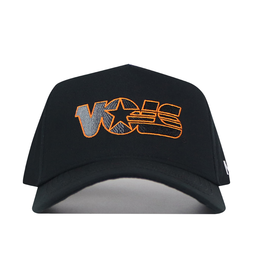 Show your Tennessee pride with the No Rivals Tennessee Vols Gradient Night Mode Hat, a black snap back cap featuring bold orange and gray embroidered VOLS lettering with a star in the O on the front—perfect for making your gameday outfit stand out.
