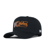Show off your gameday style with the Tennessee Vols Gradient Night Mode Hat by No Rivals. This black snapback cap features a striking orange and yellow embroidered WES logo on the front and bold white NR lettering on the side. Highlighted with standout embroidered details, the hat is pictured at an angle on a white background, making it the perfect finishing touch for your gameday fit.