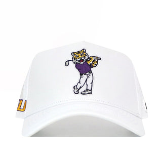 LSU Golf Hat - Swinging - White