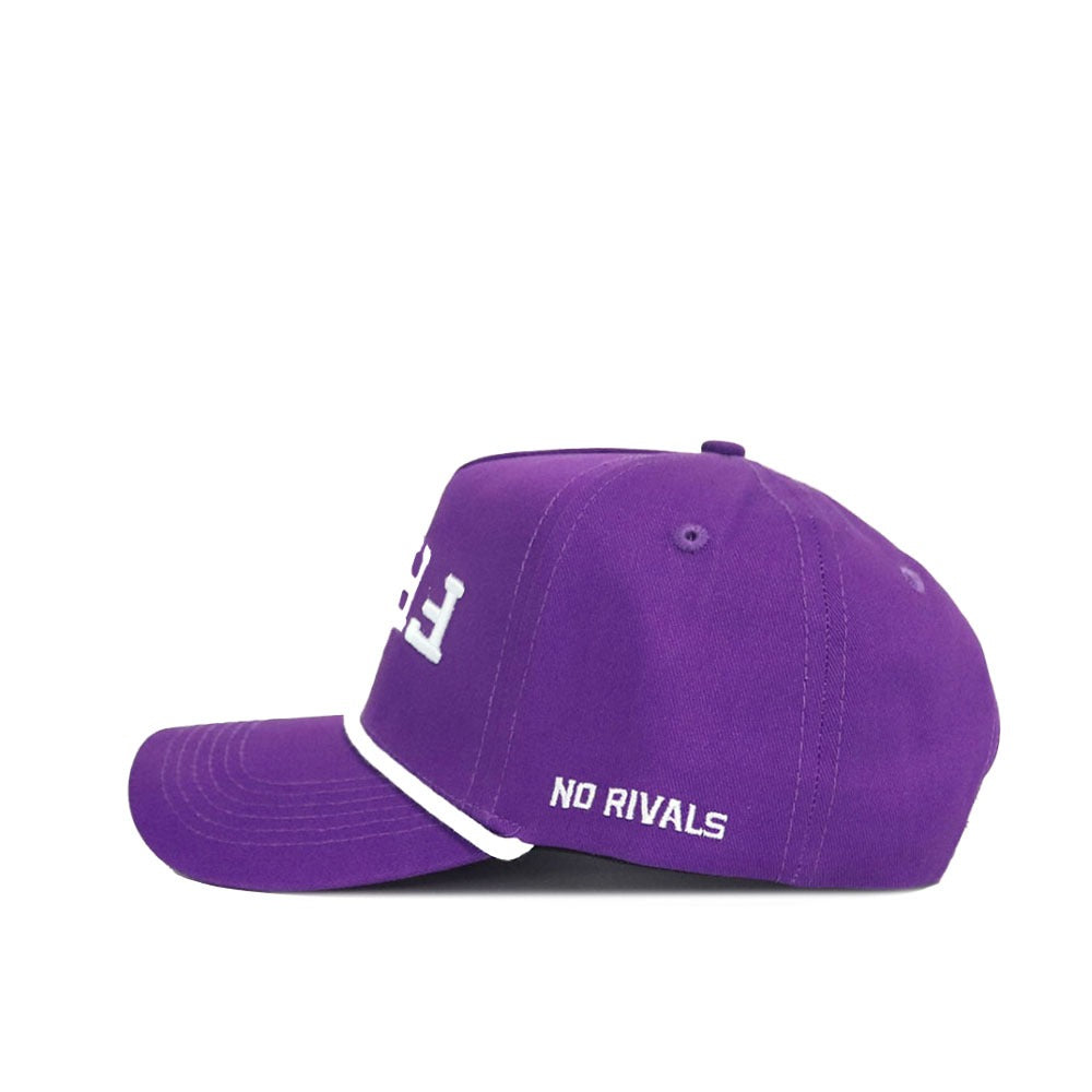 The Upside Down FROGS Hat - TCU - Color Rush by No Rivals is a purple snapback with “NO RIVALS” in white on the side, a flat brim, and a white accent—perfect for upgrading your gameday look.
